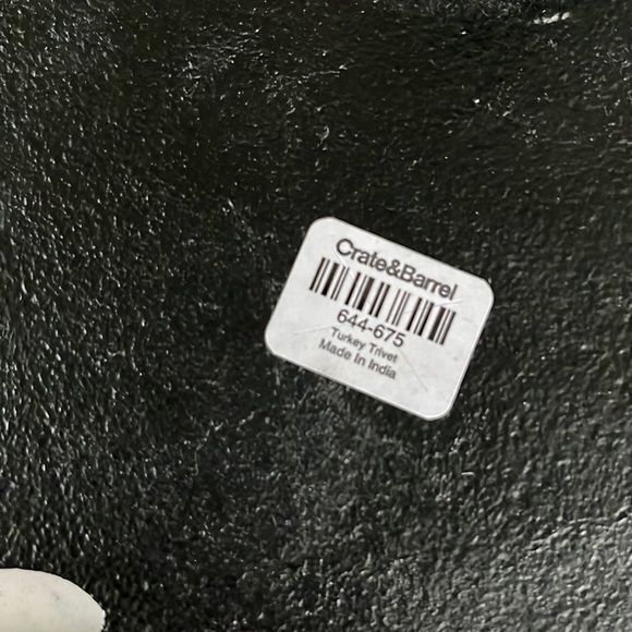 Crate&Barrel Bronze Turkey Trivet - Picture 10 of 12